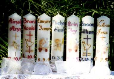 Click on me to see a larger picture and more information on Christening and Naming Candles!
