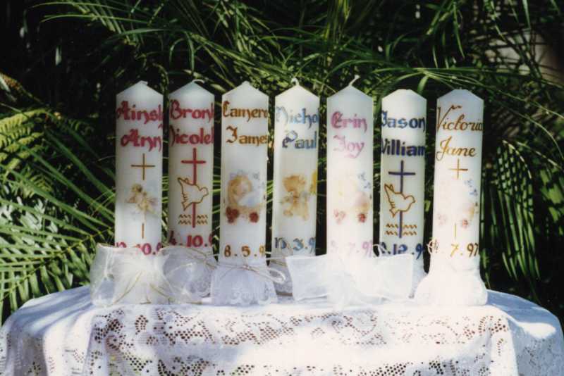 Christening Candles - Click me to go back to the Home Page!